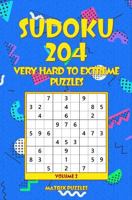 SUDOKU 204 Very Hard to Extreme Puzzles 198660778X Book Cover