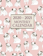 2020 - 2021 Monthly Calendar: Pug Dog 2020 Dog Wall Calendar 1693734583 Book Cover