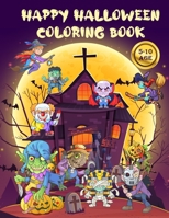 Halloween Coloring Book for kids - Hapy hallowen: Happy Halloween - 50 Designs 100 Pages (Printed On One Side-Safe For Markers) Including Witches, ... Vampire and More - 101 page 8.5" x 11" B08JQFD431 Book Cover