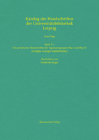 Die Griechischen Handschriften Der Signaturengruppen Rep. I Und Rep. II (Leihgabe Leipziger Stadtbibliothek) 3447118857 Book Cover