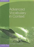 Advanced Vocabulary in Context 0521140404 Book Cover