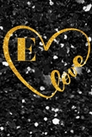 E Monogram Notebook lettre E Notebook journal Gold Confetti Glitter for Women and Girls.: Lined Note Book, Writing Pad, Journal or Diaryfor Kids, Girls & Women - 110 Pages - Size 6x9 1661956424 Book Cover
