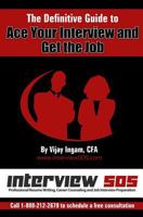 The Definitive Guide to Ace Your Interview and Get the Job 1484117700 Book Cover