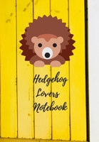 Hedgehog Lovers Notebook: Hedgehog Graffiti on a Yellow Wood Panel Wall Journal for the Animal Lover 1705880495 Book Cover