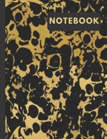 Notebook: Gold & Black Marble Large Unlined Minimalist Blank Journal (8.5 x 11) Sketchbook for Drawing, Doodling, Writing or Doodle Diaries 109 Pages 169255333X Book Cover