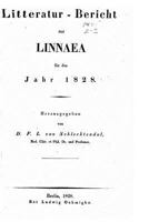 Litteratur-Bericht Zur Linnaea F�r Das Jahr 1828 1530735572 Book Cover