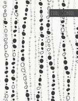 Cool School: Large College Ruled Notebook for Homework School or Work Circle Pattern Raindrops Black and White 1099640334 Book Cover