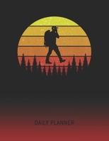 Daily Planner: Backpacker | 2020 - 2021 Daily Planner For 1 Year Of Planning | Retro Vintage Sunset Cover | January 20 - December 20 | Organizer ... | Plan Days, Set Goals & Get Stuff Done 1692280694 Book Cover