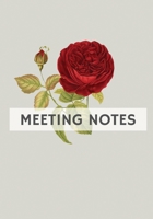 Meeting Notes: Flower Meeting Notebook Logbook Record Notes, Attendees, and Action items for Meetings and Organizer 1710143398 Book Cover