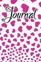 Journal: Journal for women to write in Red Violet Purple Falling Hearts 1657966526 Book Cover