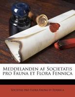 Meddelanden af Societatis pro Fauna et Flora Fennica 1179155378 Book Cover