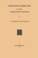 Uebungensammlung Zu Einer Geometrischen Propadeuse 9401187428 Book Cover