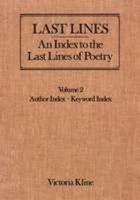 Last Lines: An Index to the Last Lines of Poetry 0816012652 Book Cover