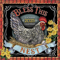 Bless This Nest 2025 12 X 24 Inch Monthly Square Wall Calendar Featuring the Artwork of Ninette Parisi Plastic-Free 1773728121 Book Cover