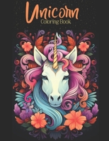 Unicorn Coloring Book: Beautiful Mandala Design Coloring Pages / Unicorns with floral backgrounds & Flowing Manes / Easy and Simple Designs for Stress Relief & Relaxation B0CMSGW75B Book Cover