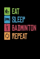 Eat Sleep Badminton Repeat: Notebook I Notizbuch I Calepin I Taccuino I Cuaderno I Caderno I Notitieblok I Notatnik I 6x9 I A5 I 120Pages I Dot Grid I Diary I Sketchbook I Log I Journal I Organizer I  1708175822 Book Cover