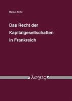 Das Recht Der Kapitalgesellschaften in Frankreich 383252102X Book Cover