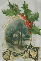 Vintage Holly Berries Golden Bells Christmas Scene Journal: (Notebook, Diary, Blank Book) 1981290575 Book Cover