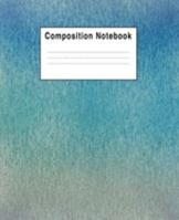Composition Notebook: Blue Green Iced Art 1691191205 Book Cover