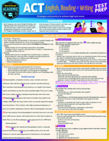 ACT English, Reading & Writing Test Prep: A Quickstudy Laminated Reference Guide 1423250397 Book Cover