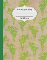 Handwriting Paper: Cute dragon dinosaur winter themed practice hand writing paper. Pre K 3rd grade. Double lined dotted guide. Large format 8.5x11 1709993782 Book Cover