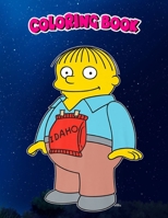 Coloring Book: The Simpsons Ralph Wiggum Idaho Premium, Children Coloring Book, 100 Pages to Color B096TL8RVK Book Cover