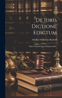 De Iuris Dictione Edictum: Edicti Perpetui Quae Reliqua Sunt... 1020577908 Book Cover