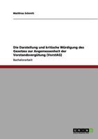 Die Darstellung und kritische W�rdigung des Gesetzes zur Angemessenheit der Vorstandsverg�tung 3640967208 Book Cover