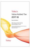 Tolley's Value Added Tax 2017-2018 (Second edition only) 0754554015 Book Cover