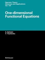 One-dimensional Functional Equations 3764300841 Book Cover