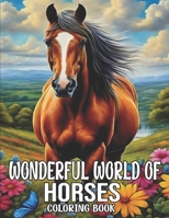 wonderful world of horses coloring book: Big Book of Horses to Color , Horse Relaxation B0CN61TC3K Book Cover