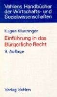 EinfÃƒÂ¼hrung in das BÃƒÂ¼rgerliche Recht 3800625423 Book Cover