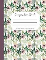 Composition Style Notebook: Flower Cover, 70 Sheets, 140 Pages, Wide Ruled, Paperback 1092180788 Book Cover