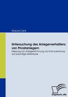 Untersuchung Des Anlegerverhaltens Von Privatanlegern 3836669218 Book Cover