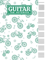 Guitar Tab Notebook: Blank 6 Strings Chord Diagrams & Tablature Music Sheets with Bicycles Themed Cover Design B083XQ1JL7 Book Cover