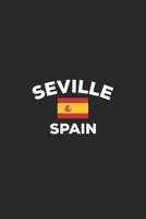 Seville Spain: Spanish Flag City Notebook Journal Lined Wide Ruled Paper Stylish Diary Vacation Travel Planner 6x9 Inches 120 Pages Gift 1702122050 Book Cover