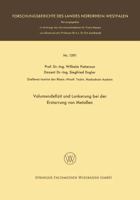 Volumendefizit Und Lunkerung Bei Der Erstarrung Von Metallen 3663066126 Book Cover
