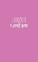 Ariya : I LOVE YOU Ariya Notebook Emotional valentine's gift: Lined Notebook / Journal Gift, 100 Pages, 5x8, Soft Cover, Matte Finish 1660434270 Book Cover