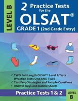 2 Practice Tests for the OLSAT Grade 1 (2nd Grade Entry) Level B: Gifted and Talented Prep Grade 1 for Otis Lennon School Ability Test 1948255626 Book Cover