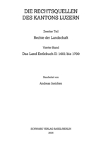 Das Land Entlebuch II: 1601 Bis 1700 379655198X Book Cover