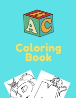 ABC coloring book: high-quality black&white Alphabet coloring book for kids. Toddler ABC coloring book 1659608864 Book Cover