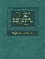 Trattato Di Diritto Internazionale 1289761744 Book Cover