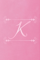 K: Initial Monogram Letter K College Ruled Notebook. Personalized Medium Lined Journal & Diary for Writing & Note Taking for Girls, Boys, Men and Women 1672866960 Book Cover