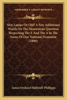 New Lamps or Old? 0526461799 Book Cover