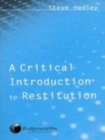 A Critical Introduction To Restitution 0406932417 Book Cover