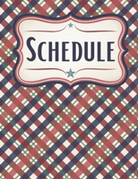 Patriotic Plaid Daily Journal and Planner: Daily Schedule and Reflection for America Lovers 1690873418 Book Cover