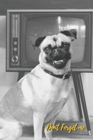 Don't Forget Me: Vintage Pug Dog and TV.Internet Password Logbook with alphabetical tabs.Personal Address of websites, usernames, passwords notebook/Journal/Organizer/Keeper.Large printed format.Size 1709882468 Book Cover