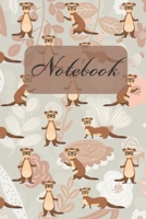 Notebook: Cute Ferrets Pastel Warm Gray Color - Diary / Notes / Track / Log / Journal , Book Gifts For Women Men Kids Teens Girls Boys 6x9" 120 Pages (Lovely Ferrets Notebook) 1693957388 Book Cover