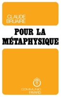 Pour la métaphysique 2213008299 Book Cover