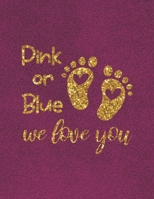 Pink or Blue we love you: week by week pregnancy journal for first moms and expecting women | Track every stage of your pregnancy | Perfect for first moms, expecting women, pregnant wife 1695876083 Book Cover